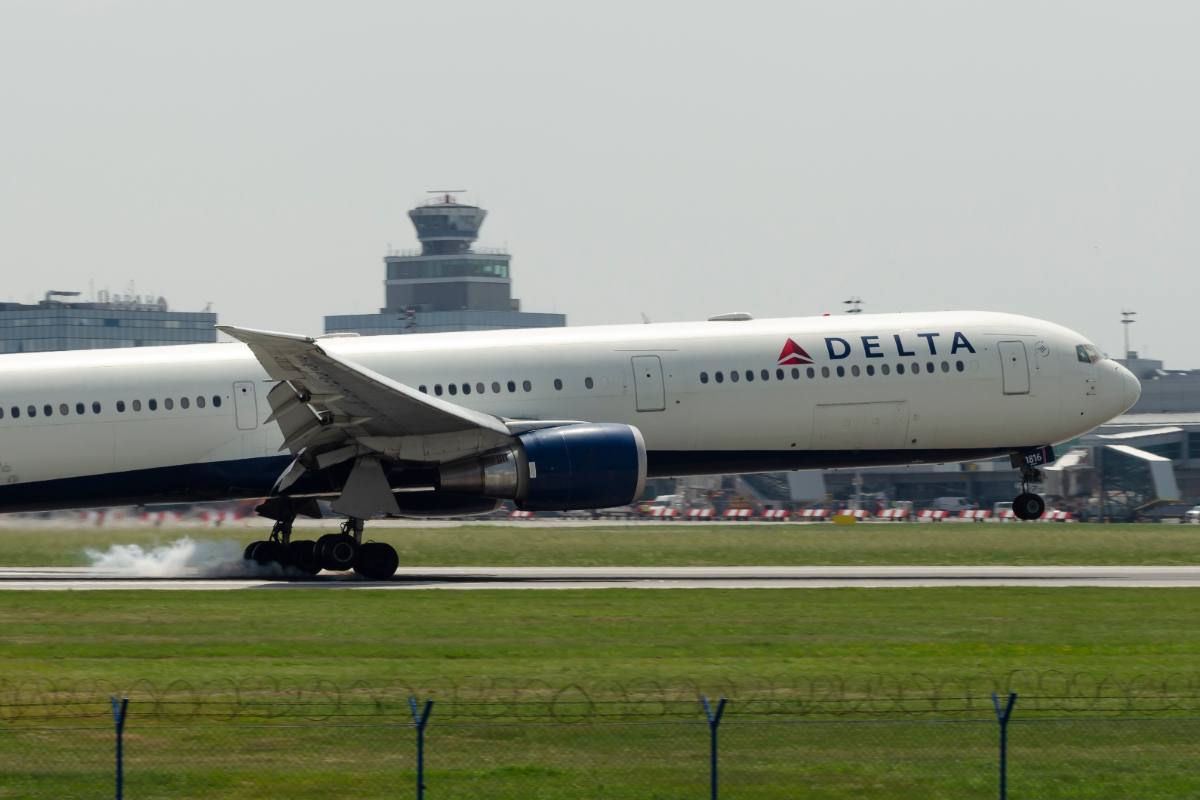 Delta Airlines during summer