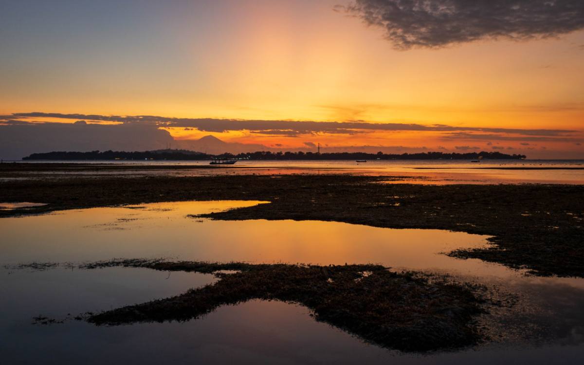Sunset on Gili Air island