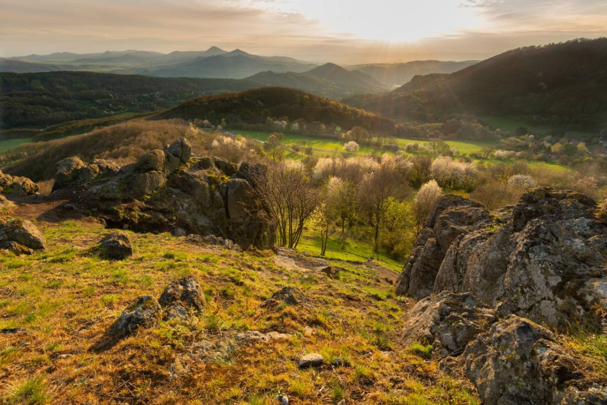 Spring sunset on Hlinná