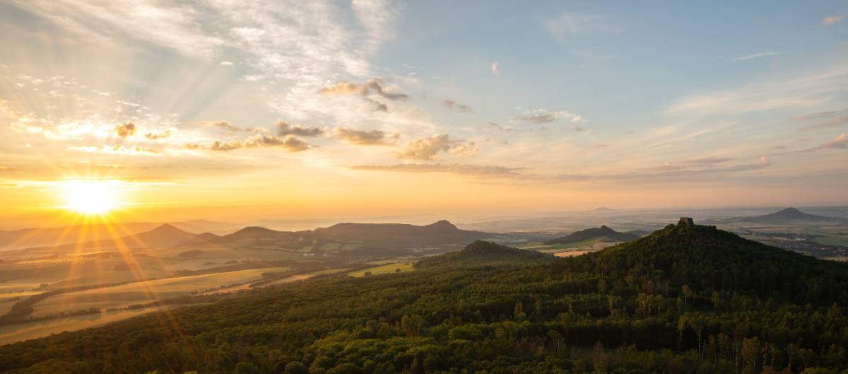 Sunset from Třtín