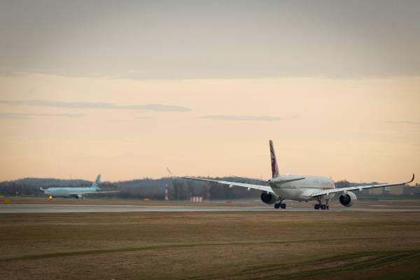 Sunset PRG Airport